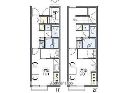 レオパレスグレイス木太[1K/28.02m2]の間取図