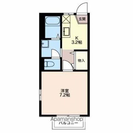 ディアスＫ[1K/26.46m2]の間取図