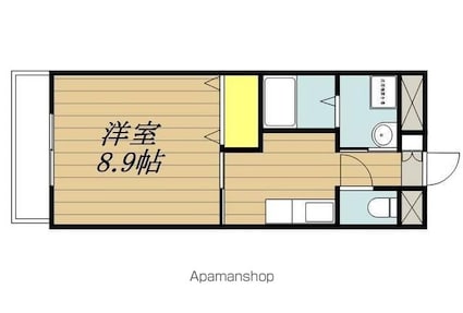 長野県飯田市北方[1K/31m2]の間取図