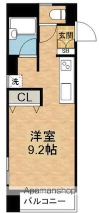 ニューエルオーハマ[1R/29.82m2]の間取図