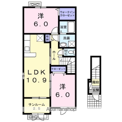 セレーノ・藤[2LDK/61.45m2]の間取図