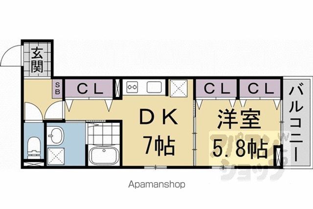 ヒカルサ京都梅津東の間取り写真