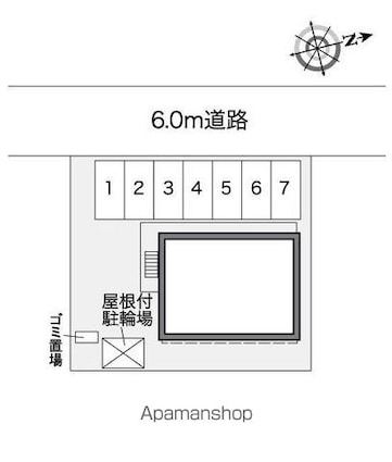 レオパレス青木島[1K/22.35m2]の配置図