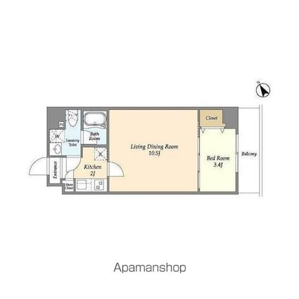 アルファコート常盤台２[1LDK/35.62m2]の間取図
