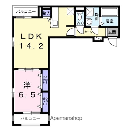 和歌山県和歌山市紀三井寺[1LDK/49.6m2]の間取図