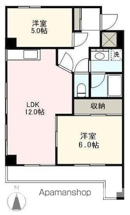 ベルエミナンス桜町[2LDK/53.32m2]の間取図