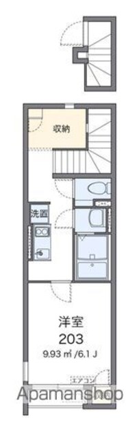 クレイノめぐみ[1K/27.04m2]の間取図
