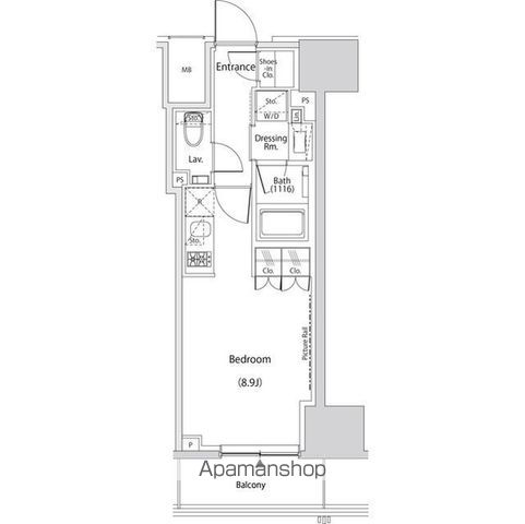 中野区本町のマンションの間取り