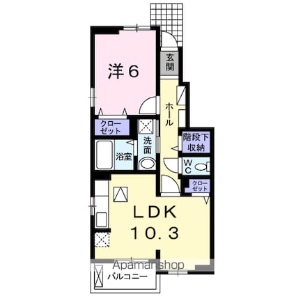 コンフォート[1LDK/43.1m2]の間取図