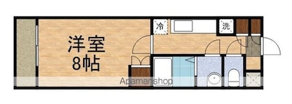 パルクサイド[1K/30.01m2]の間取図