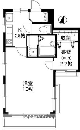 アンカンシェル松島[1K/33.7m2]の間取図
