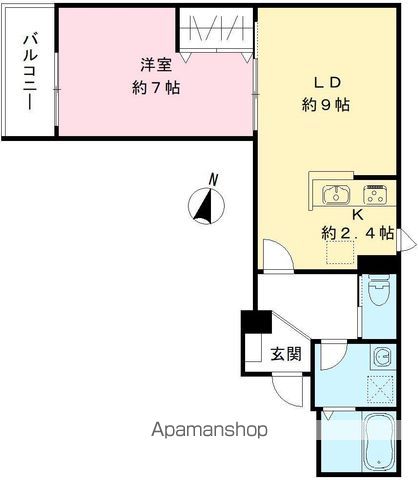 【新宿区西落合のアパートの間取り】