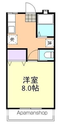 松島コーポ[1K/27m2]の間取図