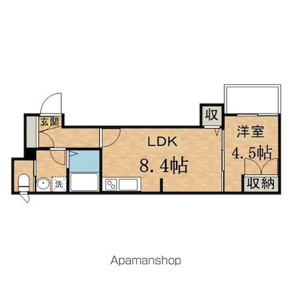 エクセル聖蹟桜ヶ丘[1LDK/31.67m2]の間取図