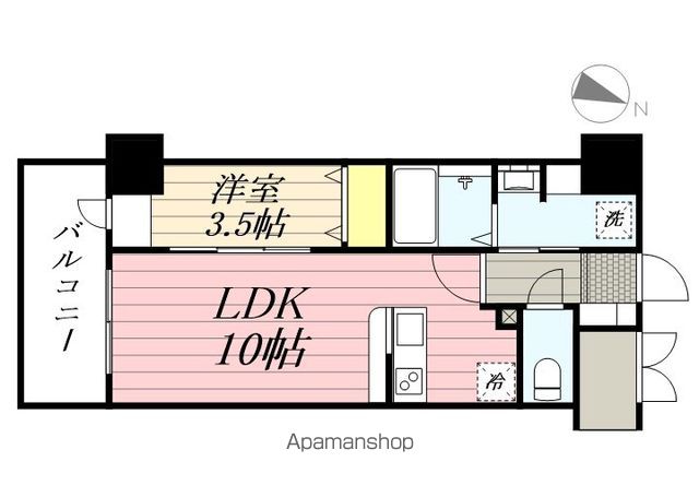 福岡市中央区薬院のマンションの間取り