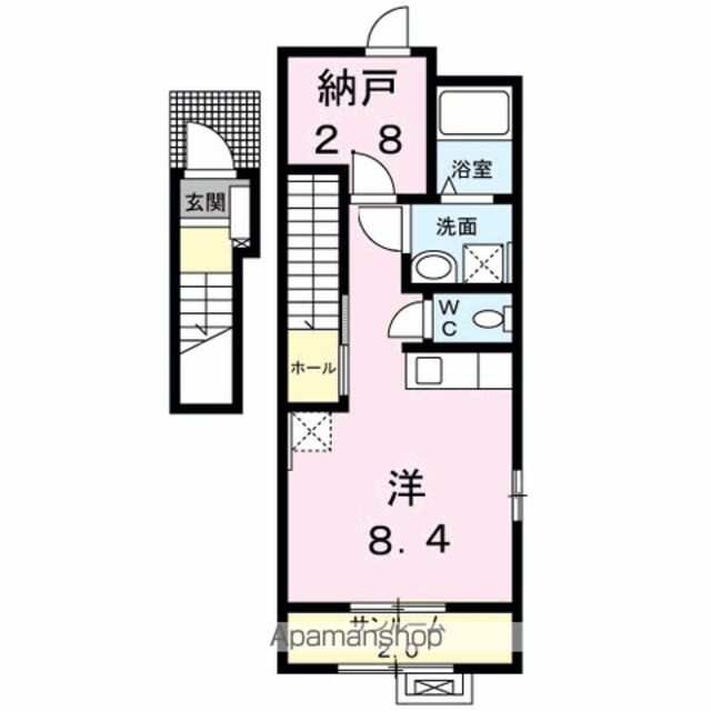アクティブシティ[1R/34.16m2]の間取図