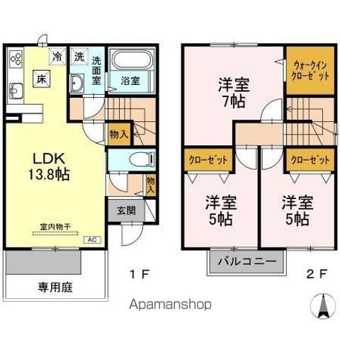 DーROOM チェルシー A棟の間取り写真