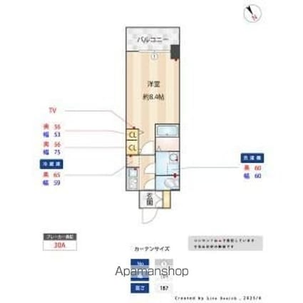 ＳーＲＥＳＩＤＥＮＣＥ今池ｂｅｌｅｔａ（ベレータ）１２月契約限[1K/25.6m2]の間取図