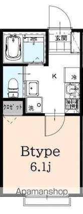エルノルテ[1K/20.77m2]の間取図