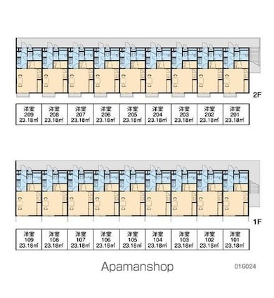 レオパレスワイドフォレスト[1K/23.18m2]の配置図