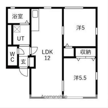 ヴィラ相生Ｃ[2LDK/49.85m2]の間取図