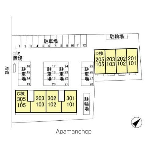 ラ・リアン　Ｃ・Ｄ　Ｄ棟 201 ｜ 千葉県千葉市若葉区小倉町141-1（賃貸アパート1LDK・2階・48.44㎡） その21