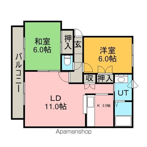 パークハイツAの間取り写真