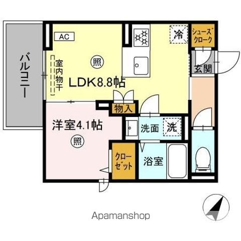 トリシア博多麦野　弐番館の間取り