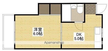 広島県広島市中区舟入本町[1DK/23.19m2]の間取図