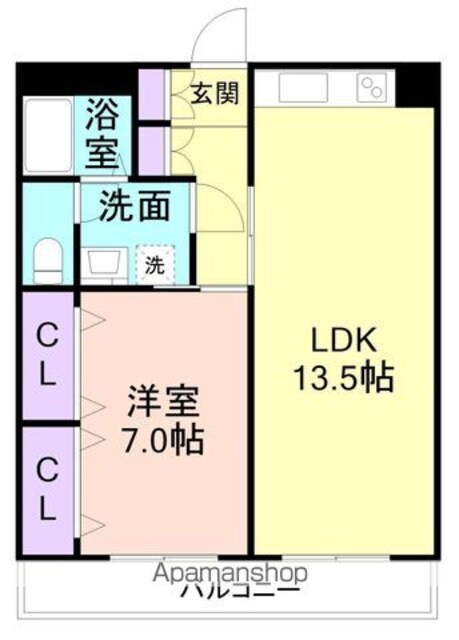和歌山県和歌山市太田[1LDK/45.13m2]の間取図