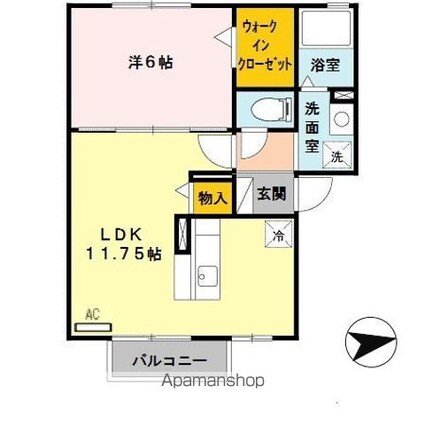 和歌山県和歌山市神前[1LDK/42.1m2]の間取図