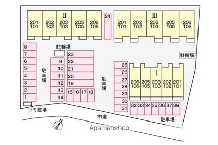 ミルト住吉Ⅲ[2DK/46.06m2]の配置図