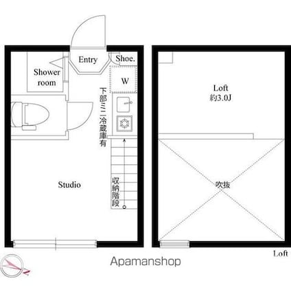 ハーモニーテラス西小岩Ⅴ[1R/11m2]の間取図