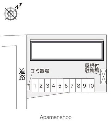 レオパレスリベイン[1K/23.97m2]の配置図