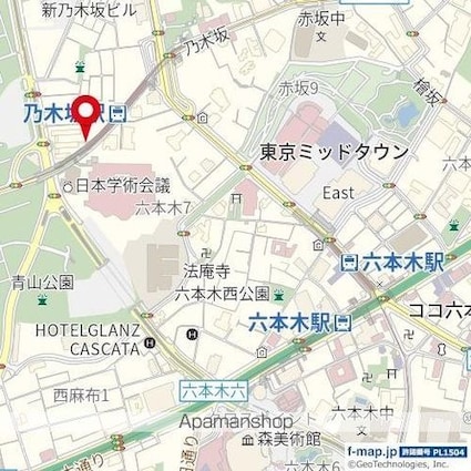 クローバー六本木[1K/34.66m2]の周辺