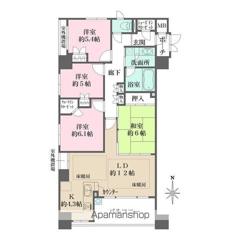 リーデンススクエア松屋町の間取り写真