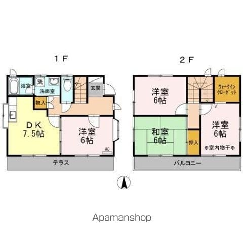 長野市 2階建 築27年の間取り写真