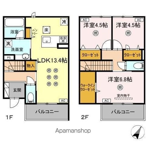 DーROOMサンライズ B棟の間取り写真