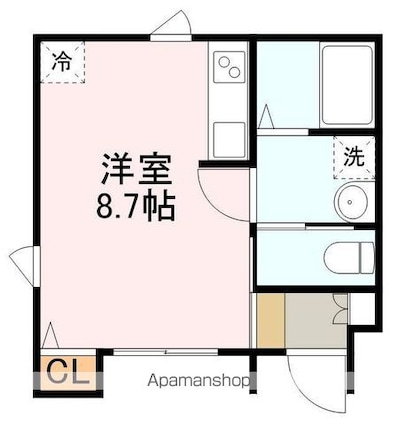 エクシア中江[1R/23.34m2]の間取図