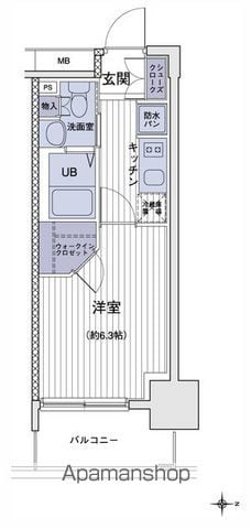 エスティメゾン大島 621 ｜ 東京都江東区大島５丁目32-5（賃貸マンション1R・6階・22.12㎡） その2