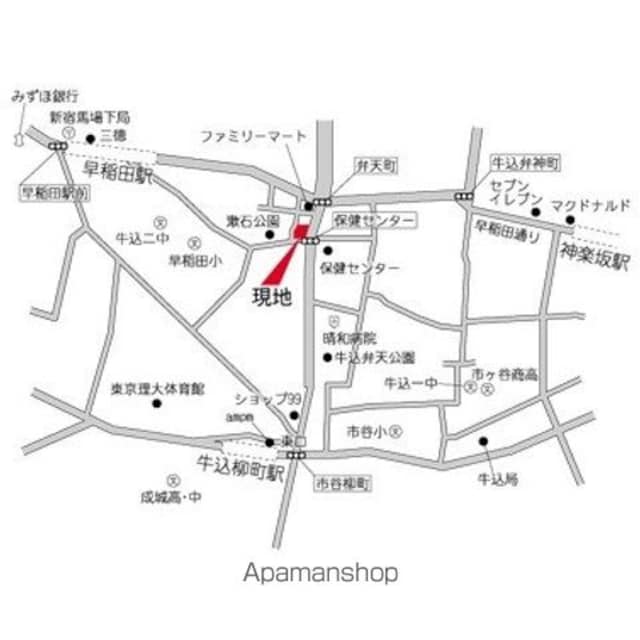 ＨＦ早稲田レジデンスⅡ[1K/21.15m2]の配置図
