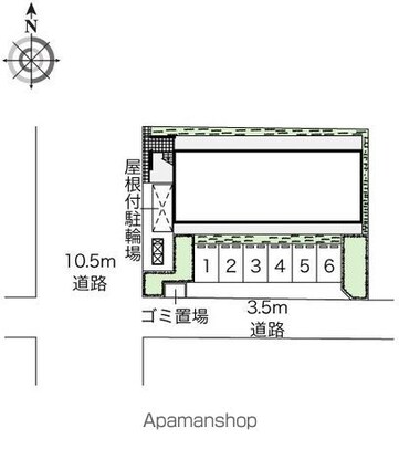 レオパレスコスモス[1K/23.18m2]の配置図