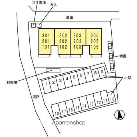 ルシオール　ＹＡＭＡＤＡ 201 ｜ 山梨県甲斐市中下条1550-1（賃貸アパート1LDK・2階・48.05㎡） その14