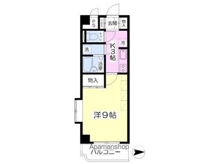 フォレスト中央[1K/30.26m2]の間取図