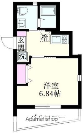 ＮＳＧＡＴＥ扇大橋[1K/22.17m2]の間取図