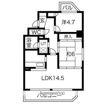 ダイアパレス庄内通[2LDK/59.2m2]の間取図
