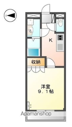 レ・シルフィード[1K/30.96m2]の間取図