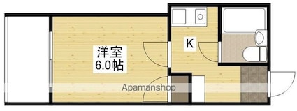 広島県広島市西区庚午南２丁目[1K/16m2]の間取図