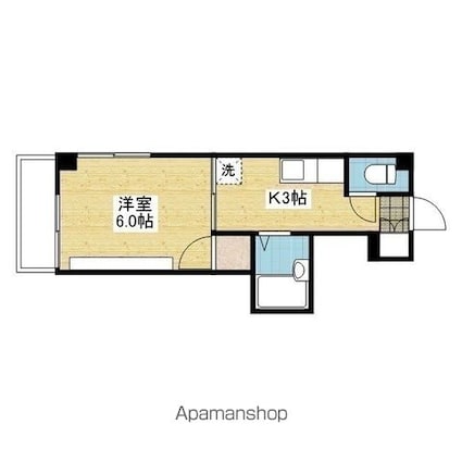 メゾン村上[1K/21m2]の間取図