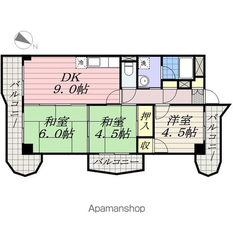 【エクセルハイム海宝の間取り】